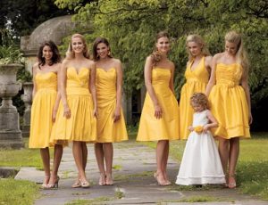 Canary Yellow Bridesmaid Dresses