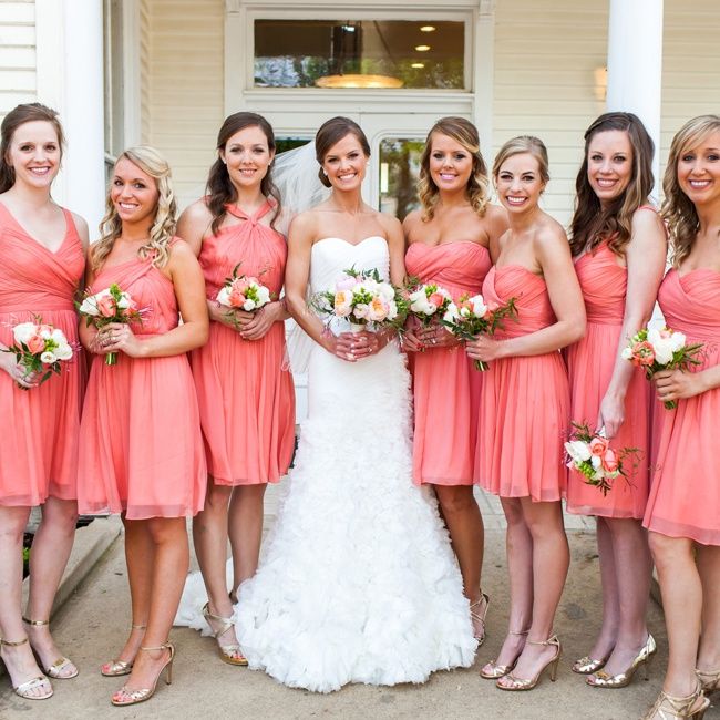 Coral Bridesmaid Dresses | Dressed Up Girl