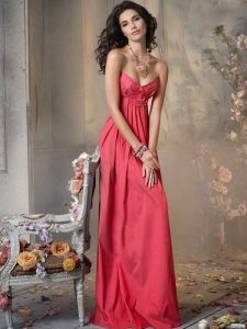 Coral Long Bridesmaid Dresses