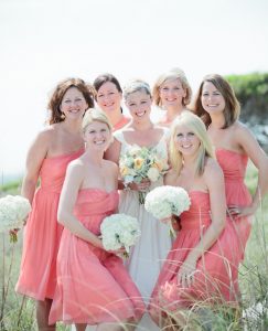 Coral Pink Bridesmaid Dresses