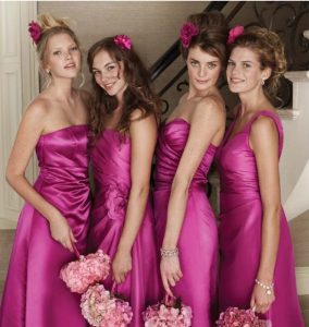 Hot Pink Bridesmaid Dress