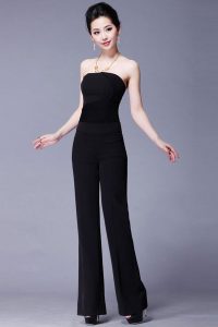 Images of Black Strapless Jumpsuit