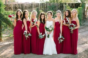 Long Red Bridesmaid Dresses
