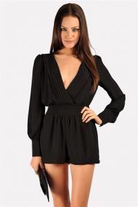 Long Sleeve Shorts Romper