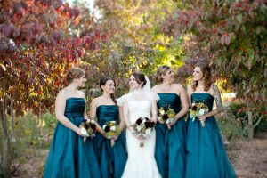 Long Teal Bridesmaid Dresses