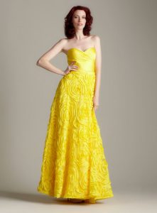 Long Yellow Bridesmaid Dresses