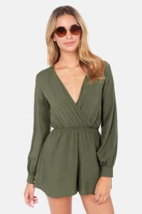 Olive Green Romper