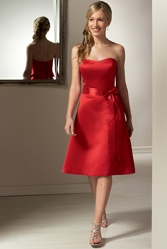 Red Bridesmaid Dresses DressedUpGirl