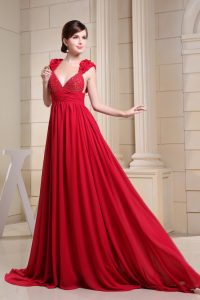 Red Chiffon Bridesmaid Dresses