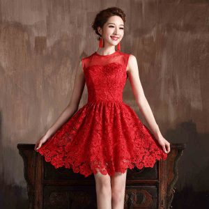 Red Lace Bridesmaid Dresses