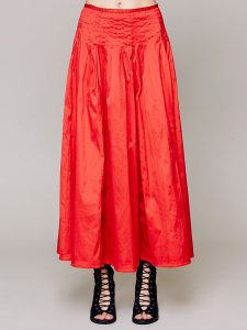 Red Taffeta Skirt