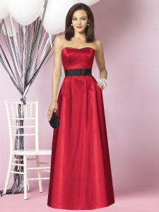 Red and Black Bridesmaid Dresses