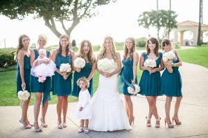 Short Teal Bridesmaid Dresses