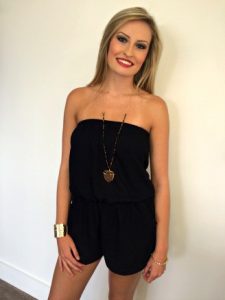 Strapless Black Romper