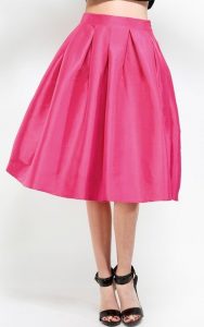 Taffeta Midi Skirt