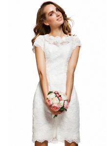 White Lace Bridesmaid Dress