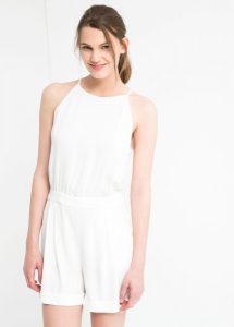 White Short Jumpsuit