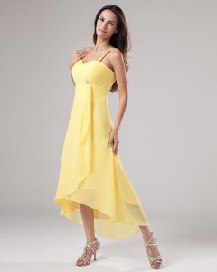 Yellow Chiffon Bridesmaid Dresses