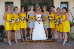 Yellow Short Bridesmaid Dresses