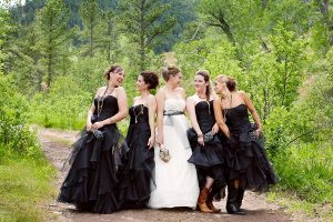 Black Vintage Bridesmaid Dresses