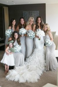 Bridesmaid Dresses Silver