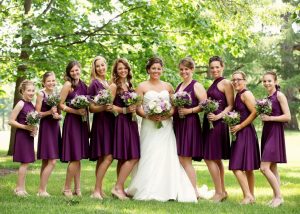 Bridesmaid Dresses in Plum