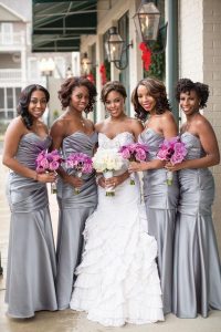 Bridesmaid Silver Dresses