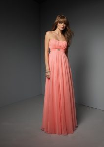 Coral Chiffon Bridesmaid Dresses