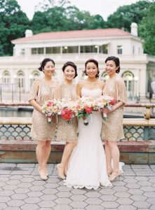 Gold Sequin Bridesmaid Dresses