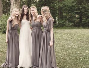 Grey Bridesmaids Dress