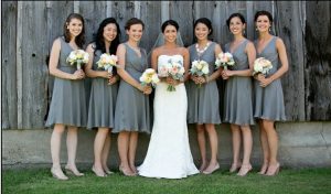 Grey Bridesmaids Dresses