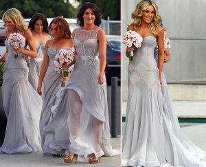 Grey Lace Bridesmaid Dresses
