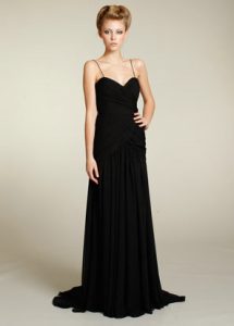 Long Black Bridesmaid Dress