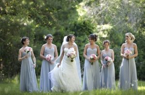 Long Grey Bridesmaid Dress