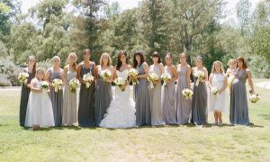 Long Grey Bridesmaid Dresses