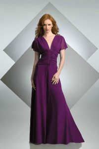 Long Purple Bridesmaid Dresses