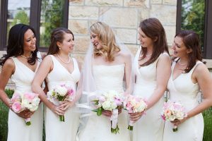 Long White Bridesmaid Dresses