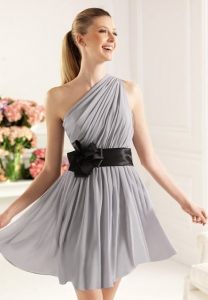 One Shoulder Bridesmaid Dresses Short