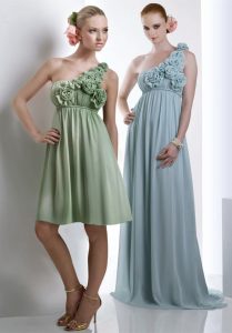 One Shoulder Chiffon Bridesmaid Dresses