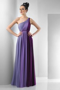One Shoulder Lavender Bridesmaid Dresses