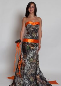 Orange Camo Bridesmaid Dresses