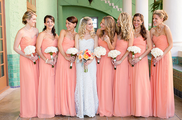 Peach Bridesmaid Dresses | Dressed Up Girl