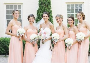 Peach Bridesmaids Dress