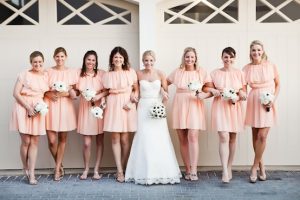 Peach Dresses Bridesmaid