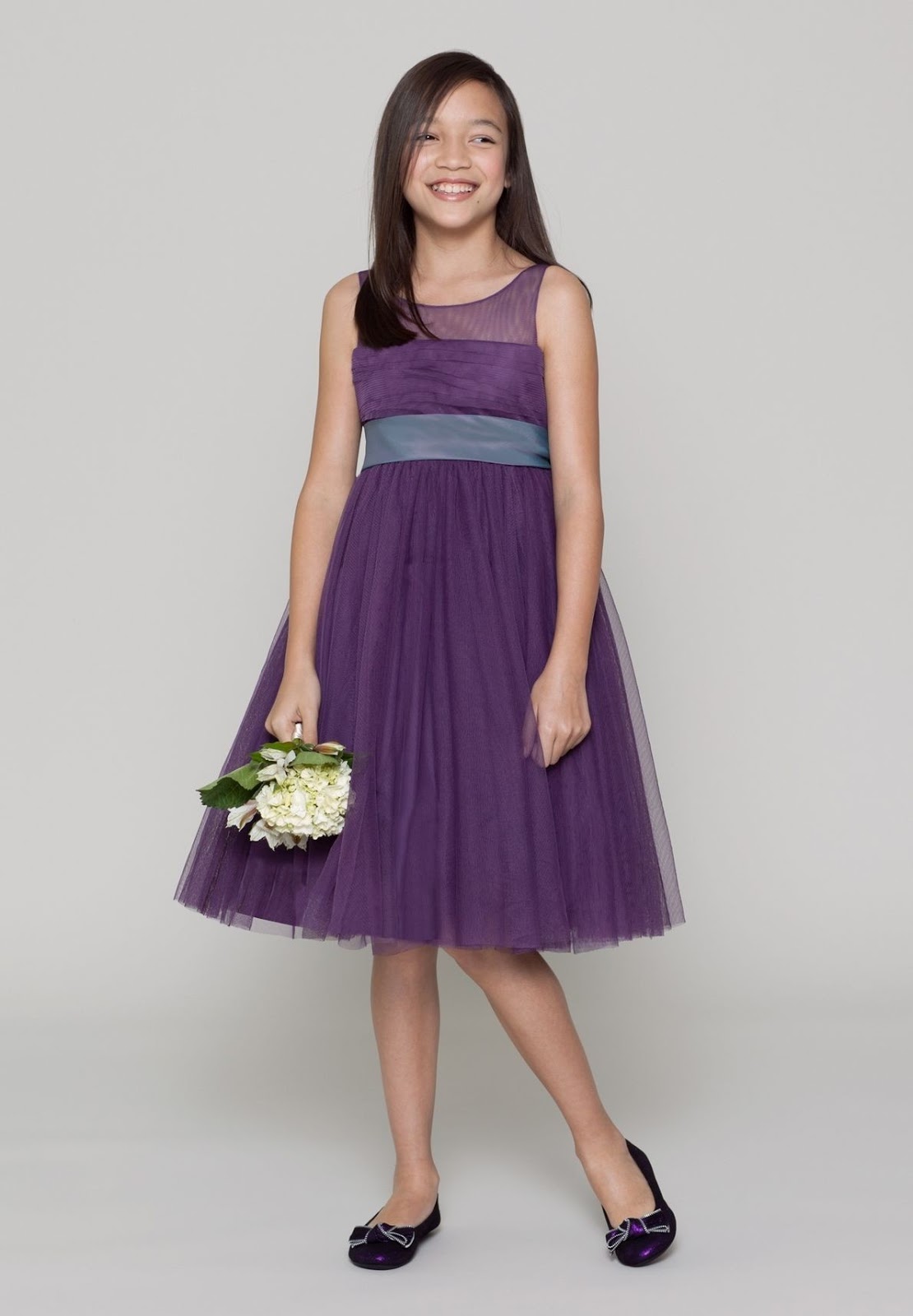 plum junior bridesmaid dresses
