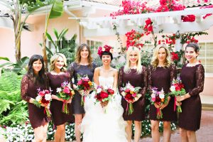 Plum Lace Bridesmaid Dresses