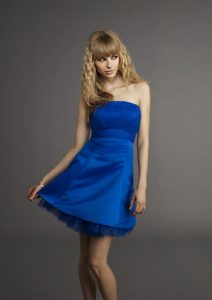 Short Blue Bridesmaid Dresses