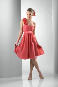 Short Coral Bridesmaid Dresses