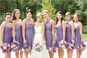 Short Lavender Bridesmaid Dresses