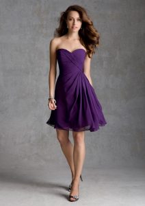 Short Purple Bridesmaid Dresses